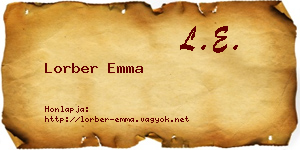 Lorber Emma névjegykártya